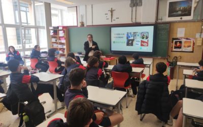 Charla «A rede e as súas redes» de Adafad a alumnos de 1º ESO