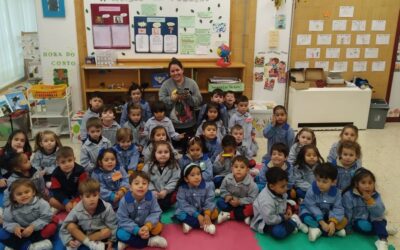 Visita de la tortuga «Alcachofa» en 4 años de Educación Infantil