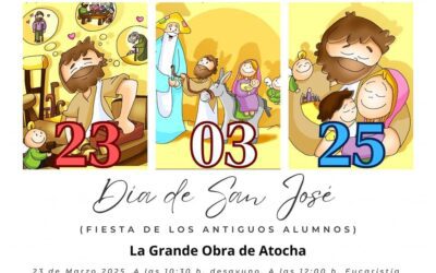 Invitación a la fiesta de exalumnos GOAtocha por su Patrón San José el próximo domingo 23