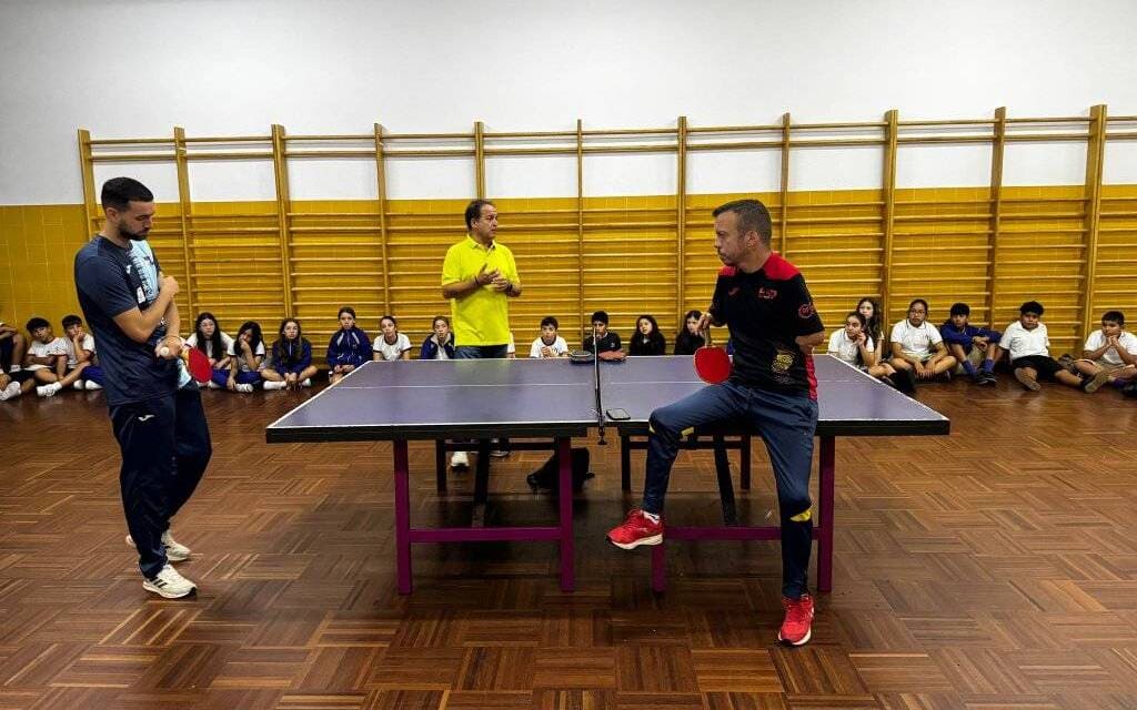 Exhibición del Club Tenis de Mesa del Club del Mar a nuestro alumnado de Primaria