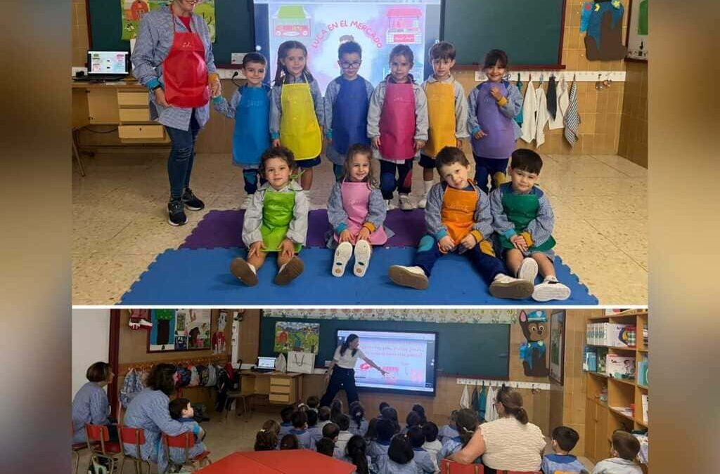 Visita de la mamá de un compañero de infantil de 4 años para hablarnos de los mercardos