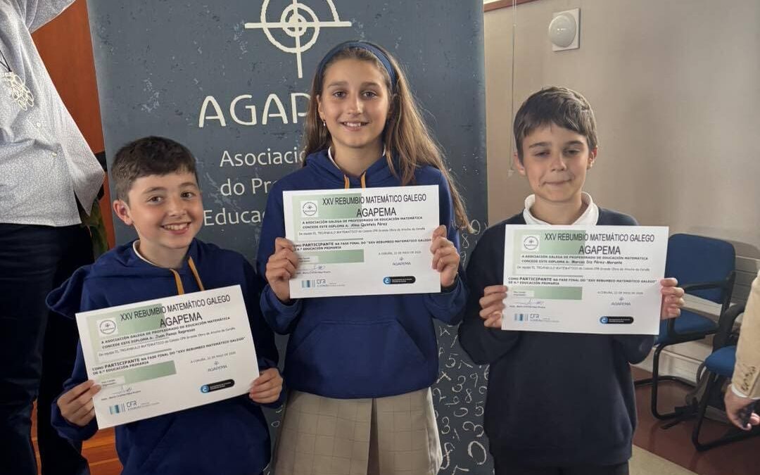 Pase a la fase regional de nuestros representantes de 6º de Primaria en el Rebumbio Matemático. ¡Enhorabuena!