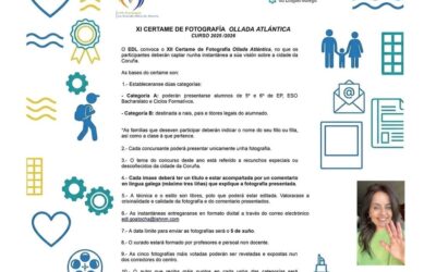 Xa está aquí o XI Certame de Fotografía «Ollada Atlántica» promovido polo Equipo de Dinamización da Lingua Galega