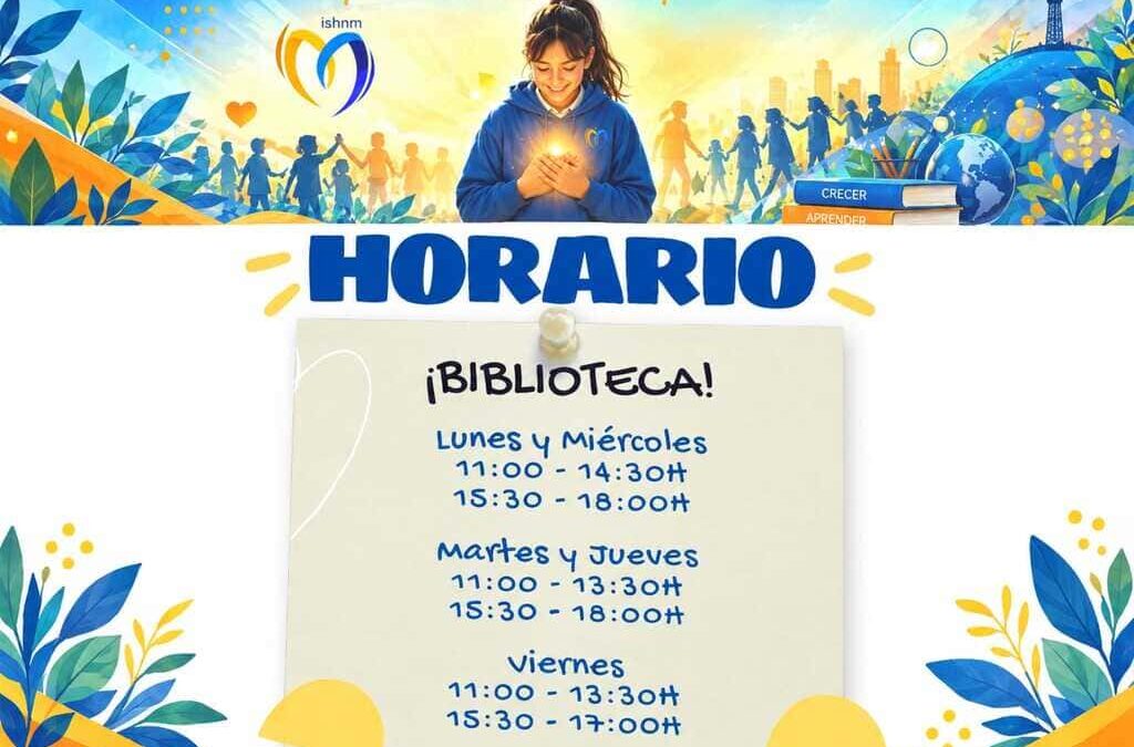 Horario de la Biblioteca de La Grande Obra de Atocha para el curso 2026-2027