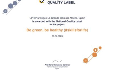 Reconocimiento con el Sello de Calidad Nacional eTwinning por nuestro proyecto Erasmus+ «Be green, be healthy»