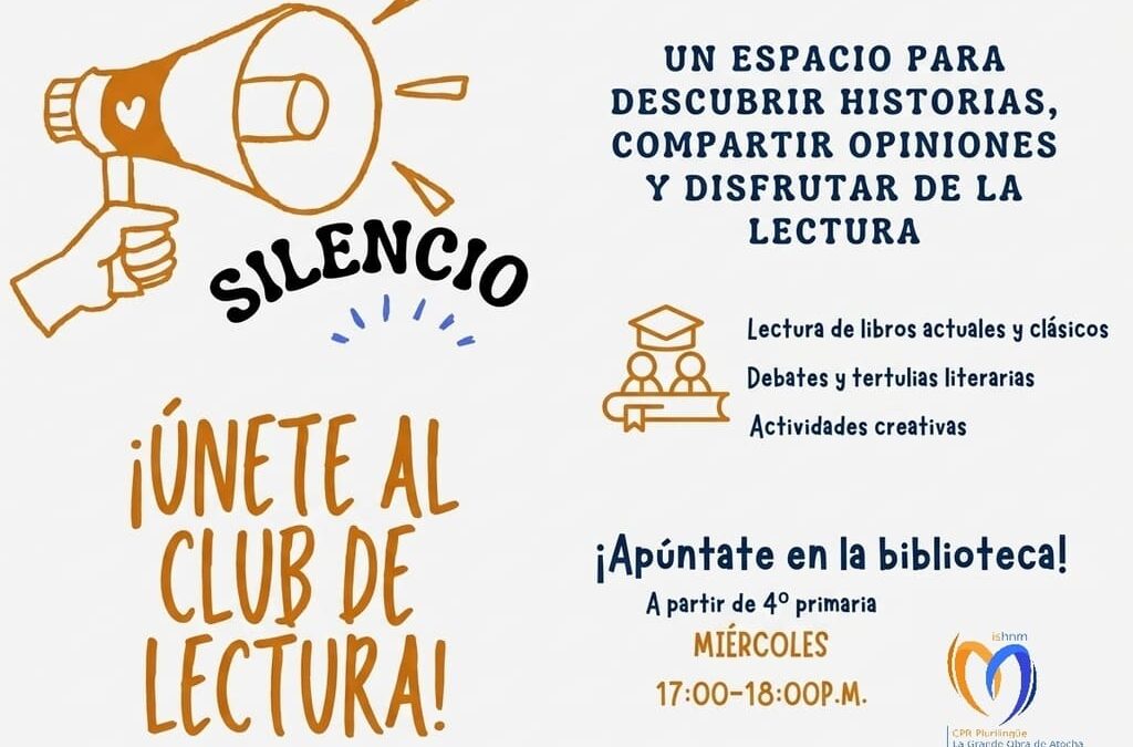 Invitación para formar parte de nuestro Club de Lectura de la Biblioteca GOAtocha